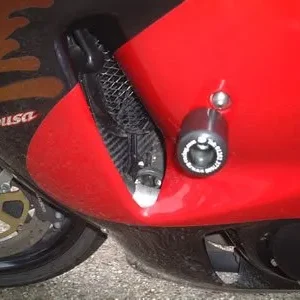 GSX1300R Hayabusa BLack R&G Crash Protector 28mm H