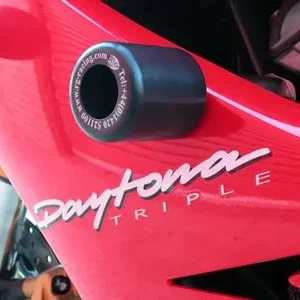 Daytona 675 06+ BLack R&G Crash Protectors (25mm H