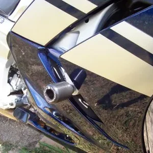 FJR1300 06+ BLack R&G Crash Protectors Lower engin