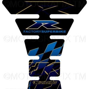 Kawasaki ZX6,ZX7,ZX9,ZX12,ZX14 Black/Blu Tank Pad